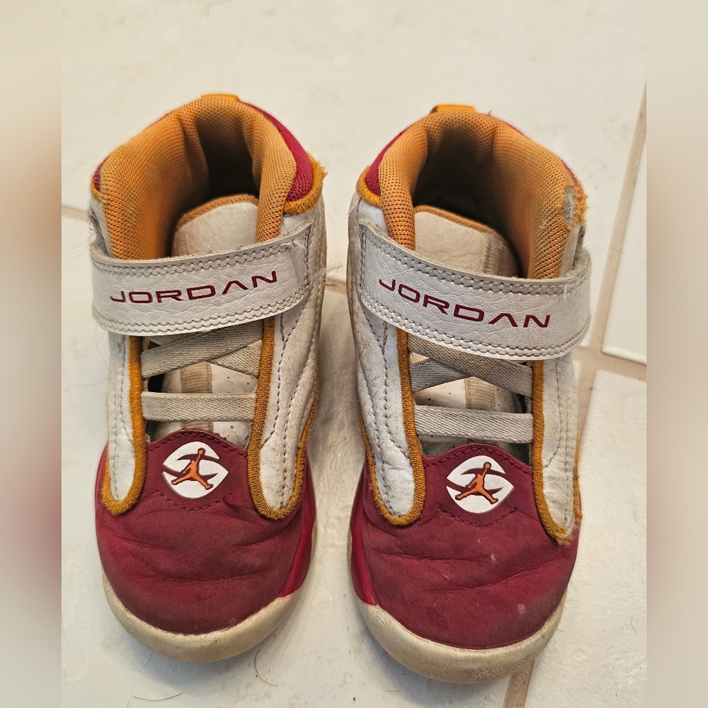 Jordan Kids' Red and White High-Top Sneakers